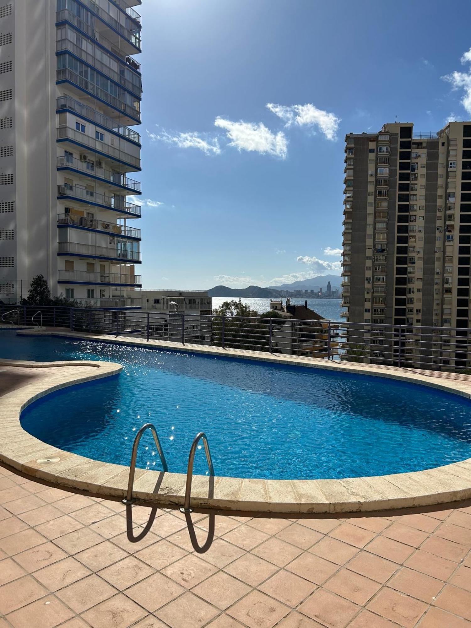 Apartamento Con Preciosas Vistas Y Piscina 貝尼多姆 外观 照片